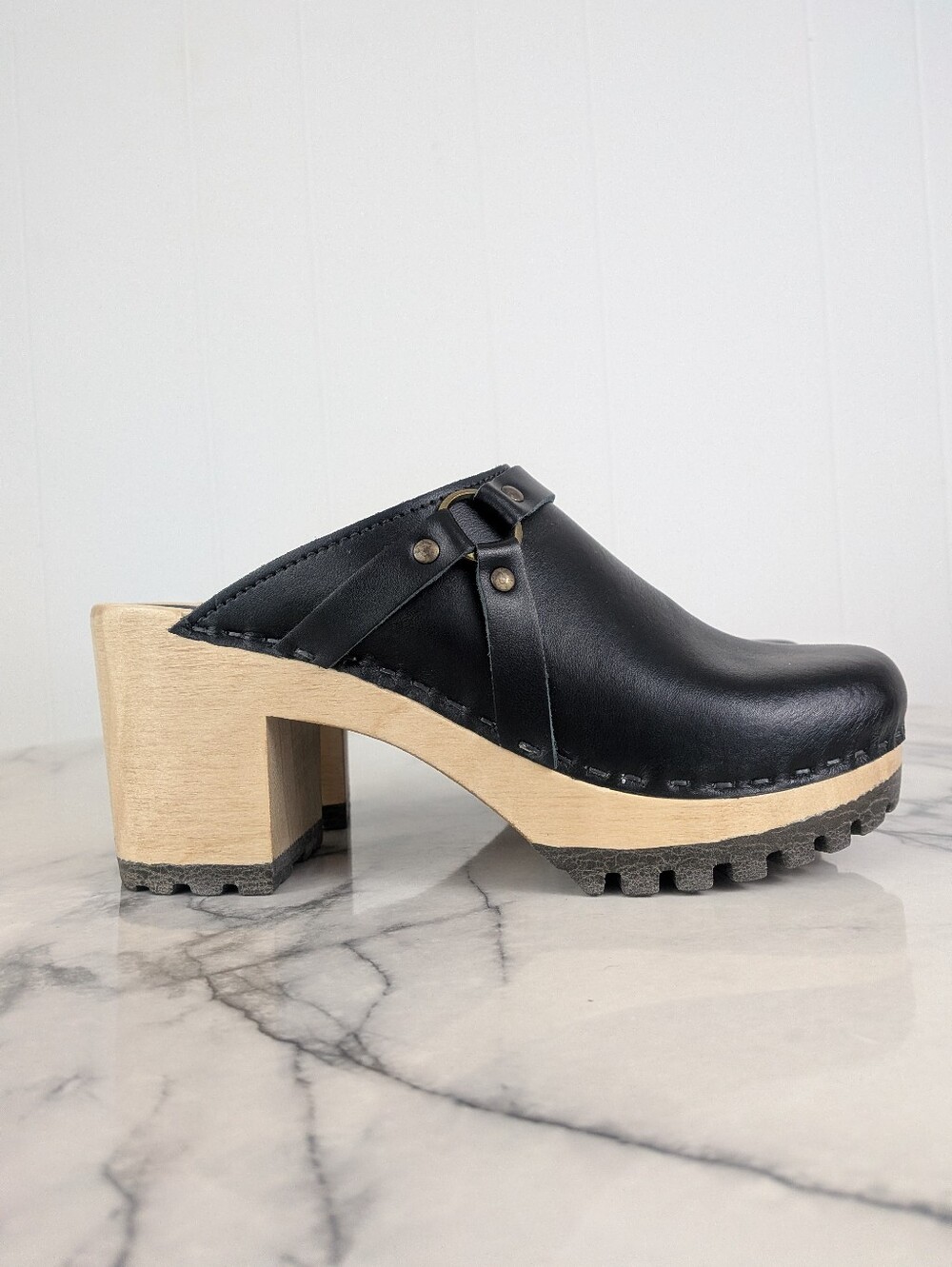 Sven Mini Biker Strap Clogs